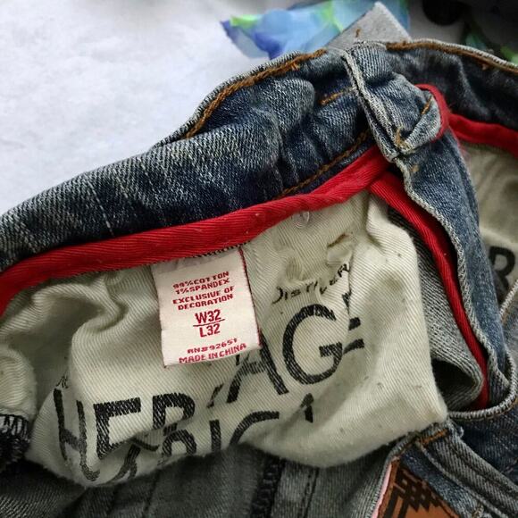 Heritage by America NWT Medium Wash Skinny Jeans Men 32x32 - Picture 10 of 11